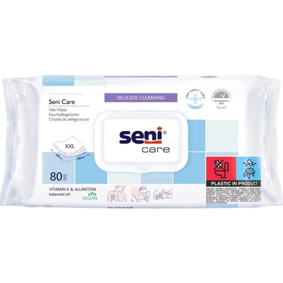 Seni Care Vlhčené ubrousky vit.E&Allantoin 80 ks