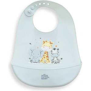 Interbaby Силиконов лигавник Interbaby - Tres Amigos, син (SI019-73) - baby