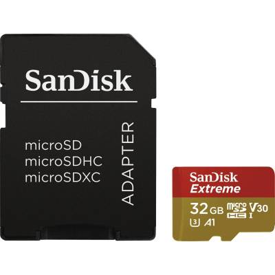 Extreme micro SDHC 32GB 100MBps UHS-I U3 Class 10 + адаптер (517661)