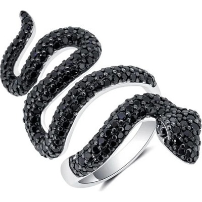 Seinerzeit Stříbrný prsten Had Mamba černá SZA 1990 258 L