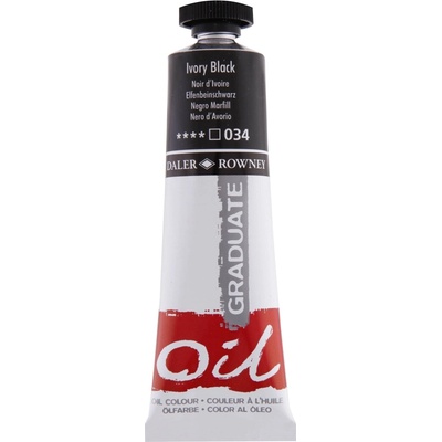 Daler Rowney Graduate Маслена боя Ivory Black 38 ml 1 бр (117038034)