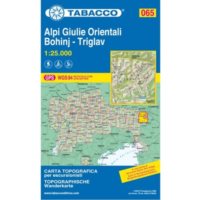Julské alpy Triglav Bohinj Tabacco