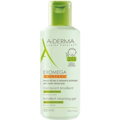 A-Derma Exomega Gel Lavant umývací gél 2v1 na telo a vlasy 200 ml