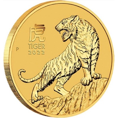 The Perth Mint zlatá mince Gold Lunární Série III Rok Tygra 2022 10 oz