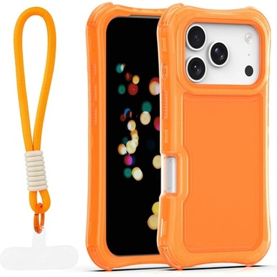 Gigapack iPhone 17 Pro GIGAPACK Силиконов протектор за телефон, удароустойчив, пластмасов гръб + каишка за ръка, NARRANGE GP-187375 (GP-187375)