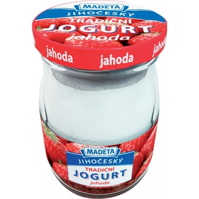 Madeta Jihočeský jogurt tradiční jahoda 200 g