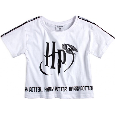 dívčí tričko CROP TOP Harry Potter bílá