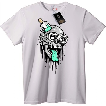 NOONEBRAND Тениска "Skull 3D Сладолед" - 2XL, White