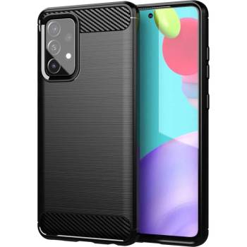 HQWear Калъф за телефон Carbon Flexible Cover TPU за Samsung Galaxy A72 4G, черен (KXG0014498)