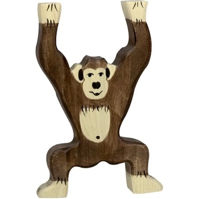 Holztiger Дървена фигурка Holztiger - Стоящо шимпанзе (80169)