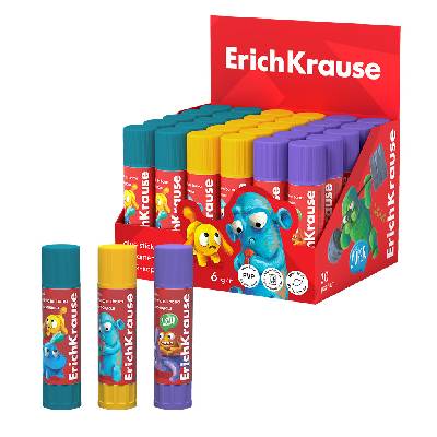 Сухо лепило Erich Krause Jolly Friends - 6 g, асортимент (60909)
