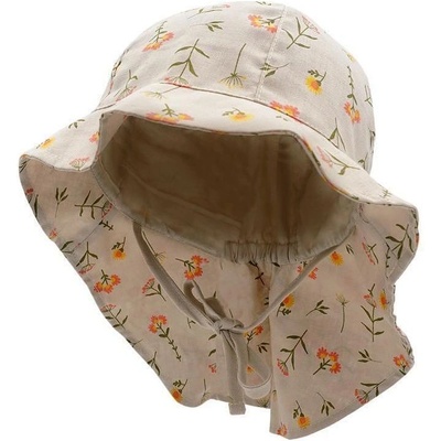 Maximo Лятна шапка с протектор Maximo - Бежова, цветя, UPF30+, размер 51/53, 2-5 г (54503150076)