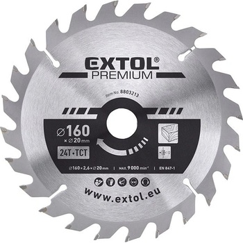 EXTOL PREMIUM 8803213 Pílový kotúč 160x2,8x20 24zubov