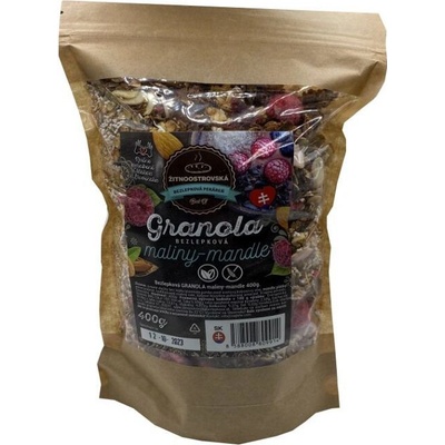 Žitnoostrovská bezlepková pekárna Granola maliny-mandle 400 g