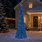 vidaXL LED коледна елха с гирлянди и шиш EKENAS 300 см (42056555)