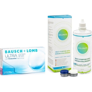 Bausch & Lomb ULTRA 6 šošoviek + Solunate Multi-Purpose 400 ml s puzdrom