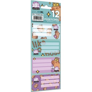 LIZZYSULI Етикет за книжка LIZZYSULI 12 етикета/пакет Lollipop Capybara (7730001000)