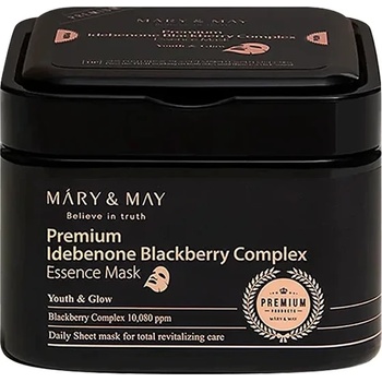 Mary&May Premium Idebenone Blackberry Complex Essence Mask - Антиоксидантна маска с идебенон 20бр/250г
