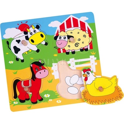 Studo Wood Vkládačka farma 4 díly