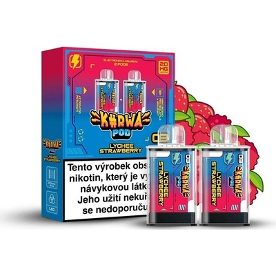 Kurwa Pod Lychee Strawberry 20 mg 2 ks