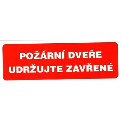 MAGG Požární dveře, udržujte zavřené - samolepka 210x80mm