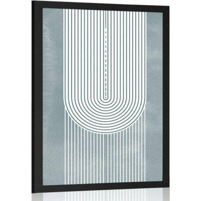 Plakát boho duha Mid-Century - 40x60 silver