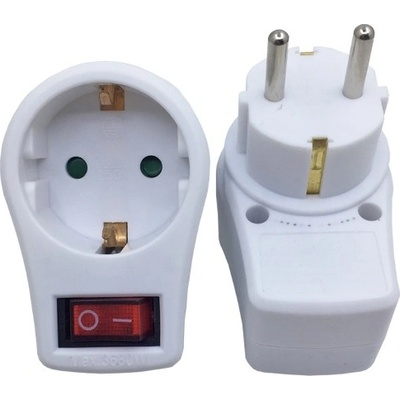 BlackBird Мрежов контакт 250V, Макс: 3680W 1x16A/250V GBK-01/01A Защита от деца + превключвател, бял BH1620 (BH1620)