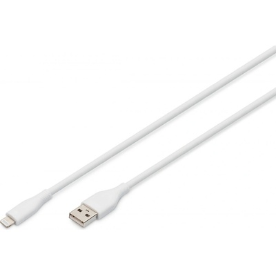 Digitus AK-600108-005-W Silikónový napájací USB-A - Lightning USB 2.0 12W MFI 0,5m bílý