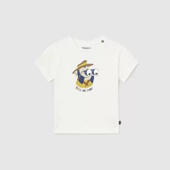 Image 1 of MAYORAL Бяла тениска къс ръкав play fun за бебе момче Mayoral с маймунка