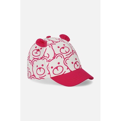 Coccodrillo Детска памучна шапка с козирка Coccodrillo в бяло с десен (WC4364208ALG)