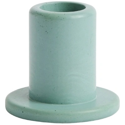 Hay Tube S Свещник за класическа свещ, пастелно зелен, бетонен (AE375-A601-AF93)