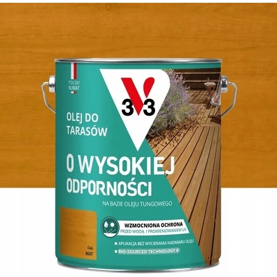 Olej na terasy Dub matný 4,5 l V33