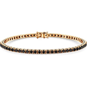 SAVICKI Тенис гривна Luminy 3, 0 мм: златна, черни диаманти