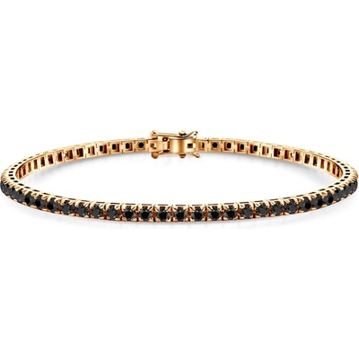 SAVICKI Тенис гривна Luminy 3, 0 мм: златна, черни диаманти