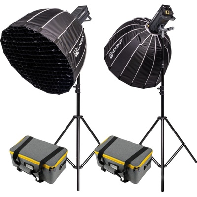 LENSBOT GL330 COB led světel (2 x stativ, 2 x 70cm softbox)