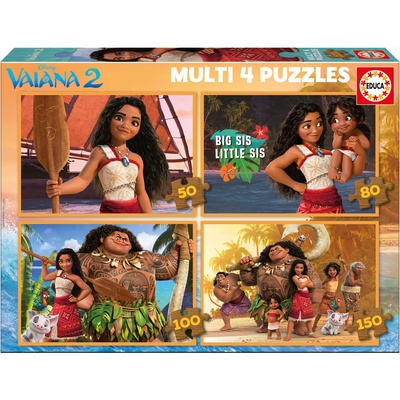 Educa - Puzzle 4v1 Vaiana 2 - 40 - 99 piese