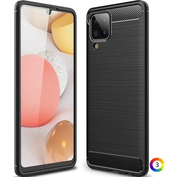 Image 1 of Samsung Galaxy A12 Удароустойчив Carbon Fiber Калъф и Протектор