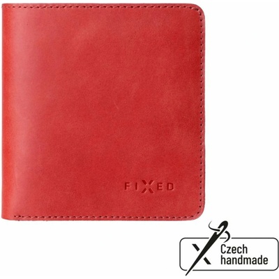 Kožená peněženka FIXED Classic Wallet z pravé hovězí kůže červená