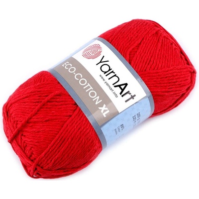 Pletací příze Eco - cotton XL 200 g Varianta: 14 (769) červená, Balení: 1 ks 47156/108465/243238
