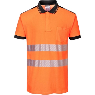 Portwest HI-VIS PW3 T180 Reflexná polokošeľa HV oranžová/čierna XXL