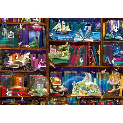 Bluebird Puzzle - Puzzle Library Adventures in Reading II - 1 000 piese