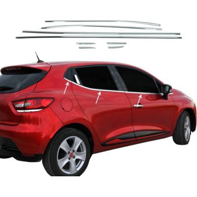 Nerez obloženie okien Omtec Renault Clio IV 2012-2018 8 ks HTB