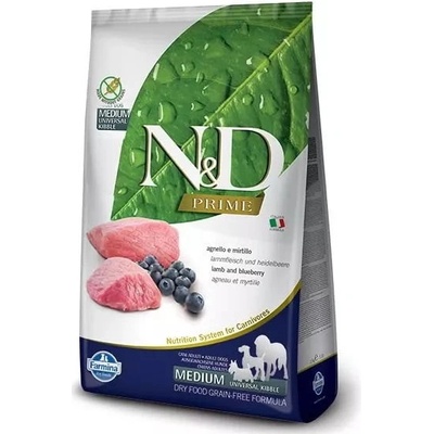 N&D Prime Grain Free Adult Medium & Maxi Lamb & Blueberry 3 x 12 kg