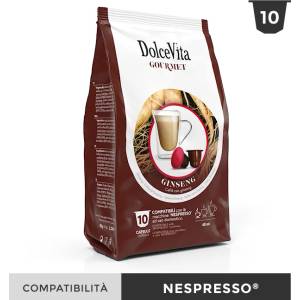 Dolce Vita Italfoods Dolce Vita Ginseng женшен напитка капсули за Nespresso 10 броя