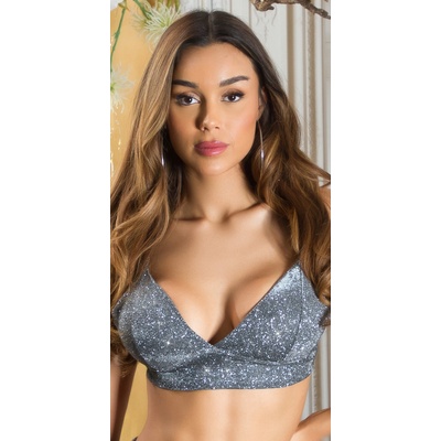 Sexy Koucla Musthave Glitter Crop Top Bralette oldpink