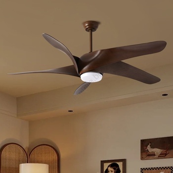 ZEVENTI - LED таванен вентилатор LUCCA LED/18W/230V Wi-Fi Tuya кафяв + дистанционно (ZV0029)