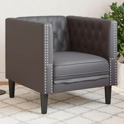 vidaXL 11461.372655 Chesterfield šedé umělá kůže
