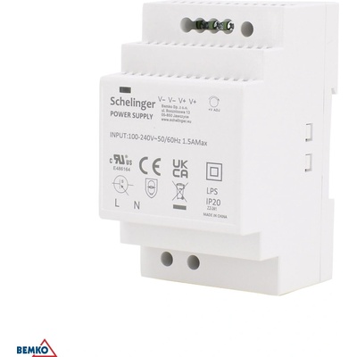 Schelinger napájecí zdroj na DIN lištu 12V 54W 4,5A BM-A21-LDD054-3P-12V