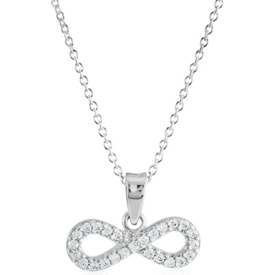 Gemmax Řetízek s přívěskem nekonečno z bílého zlata GLSWB-37661-39271