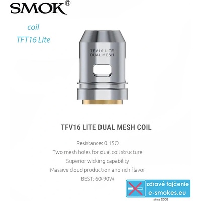 Smoktech žeraviaca hlava TFV16 Lite Dual Mesh 0,15ohm